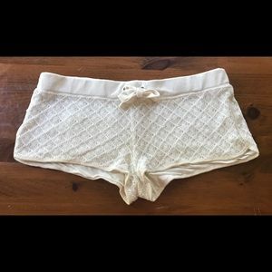 Roxy White Crocheted Shorts